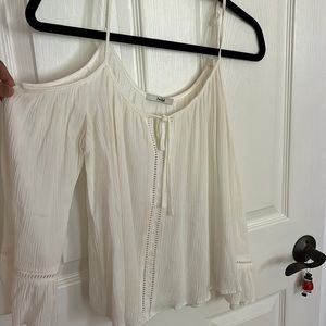 White No Shoulder Blouse